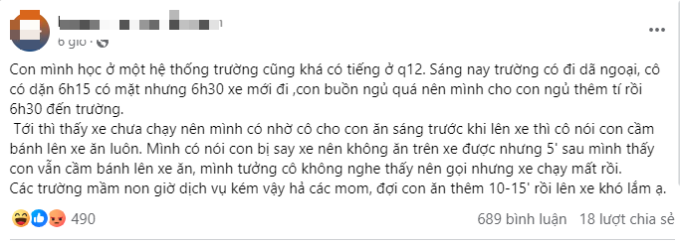 Bà mẹ ở TP.HCM nhận gần 700 bình luận "ném đá" vì kể chuyện con đi dã ngoại: Đúng là trên đời, kiểu phụ huynh nào cũng có- Ảnh 1.