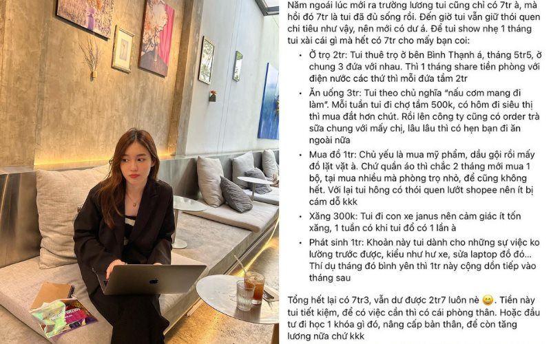 Mọi sự nghi ngờ đang đổ dồn vào một nữ nhân chi tiêu siêu khéo: Lương 10 triệu mà tiết kiệm được tới 2,7 triệu/tháng sao?- Ảnh 1.