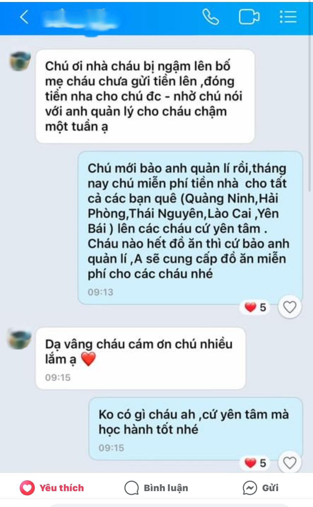 Câu trả lời của chủ trọ khi nữ sinh quê Yên Bái xin đóng tiền nhà chậm vài ngày trở thành tâm điểm trên mạng- Ảnh 5. Câu trả lời của chủ trọ khi nữ sinh quê Yên Bái xin đóng tiền nhà chậm vài ngày trở thành tâm điểm trên mạng- Ảnh 5.