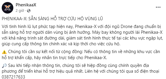 Phenikaa-X của ông Hồ Xuân Năng muốn tung máy bay không người lái vào vùng lũ- Ảnh 2.