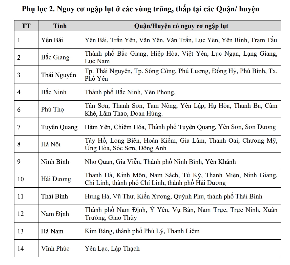 Tin lũ khẩn cấp trên sông Cầu, sông Thương, sông Hoàng Long và sông Thái Bình- Ảnh 2.