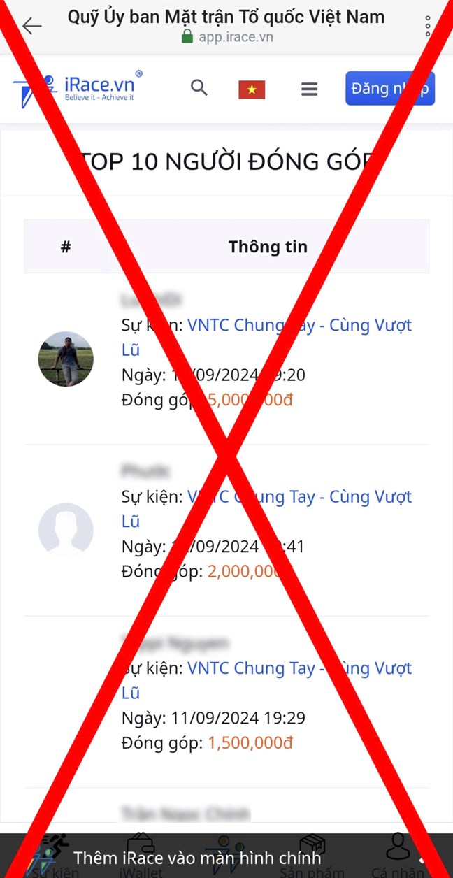 Xuất hiện nhiều website giả mạo MTTQ Việt Nam để kêu gọi ủng hộ đồng bào ảnh hưởng bởi cơn bão số 3- Ảnh 2. Xuất hiện nhiều website giả mạo MTTQ Việt Nam để kêu gọi ủng hộ đồng bào ảnh hưởng bởi cơn bão số 3- Ảnh 2.