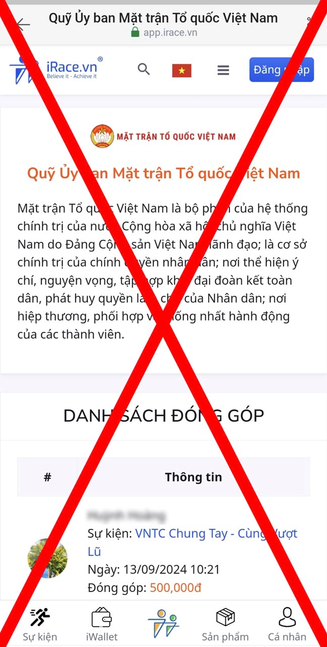 Xuất hiện nhiều website giả mạo MTTQ Việt Nam để kêu gọi ủng hộ đồng bào ảnh hưởng bởi cơn bão số 3- Ảnh 3. Xuất hiện nhiều website giả mạo MTTQ Việt Nam để kêu gọi ủng hộ đồng bào ảnh hưởng bởi cơn bão số 3- Ảnh 3.