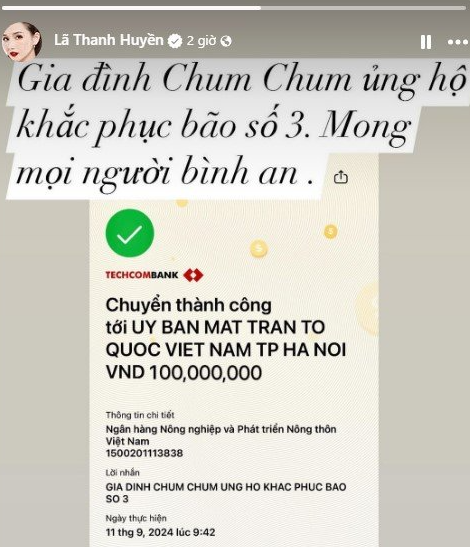 Phú bà showbiz Việt hé lộ con số 'khủng' ủng hộ khắc phục bão lũ - Chia sẻ 1 câu khiến CĐM ấm lòng!- Ảnh 2.