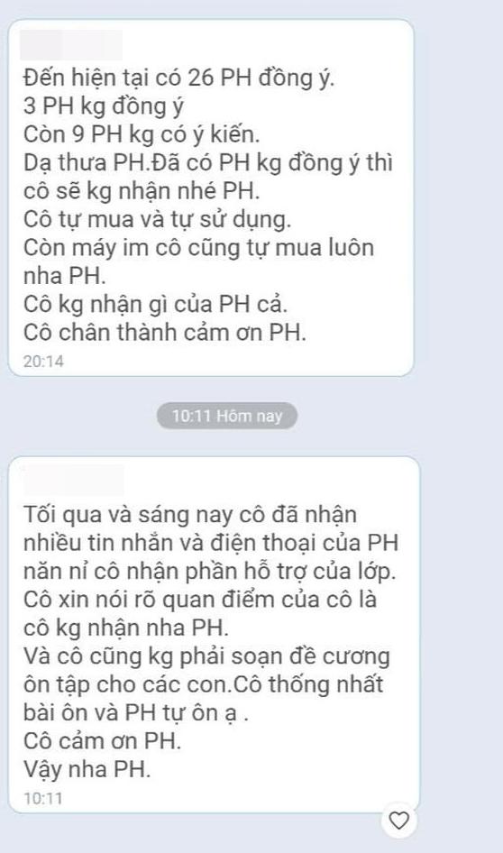 Vụ cô giáo "dỗi" vì không được ủng hộ laptop: Nhiều phụ huynh tạm dừng cho con đến lớp- Ảnh 3. Vụ cô giáo "dỗi" vì không được ủng hộ laptop: Nhiều phụ huynh tạm dừng cho con đến lớp- Ảnh 3.
