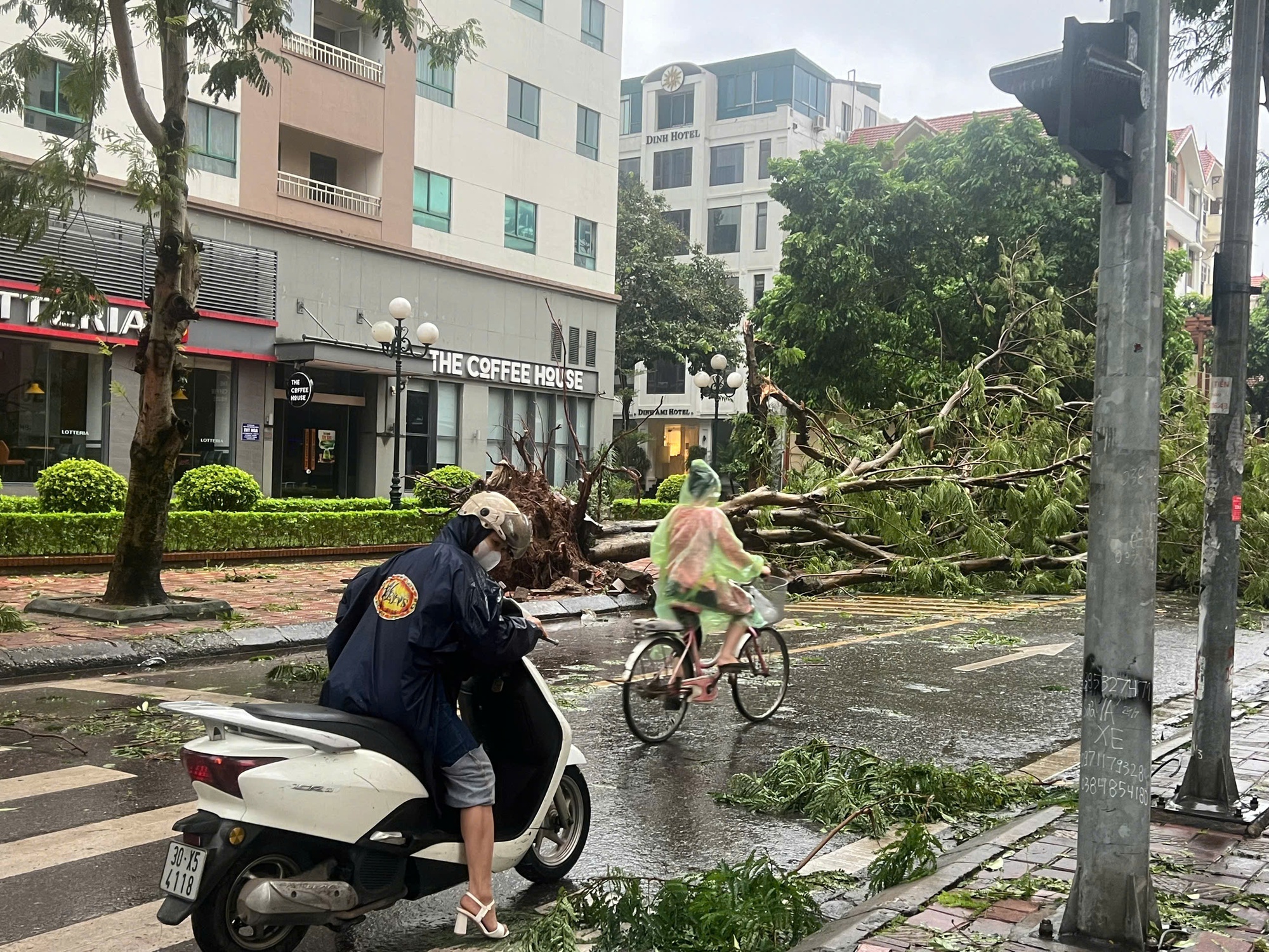 Đường phố Hà Nội tan hoang sau bão số 3- Ảnh 15.