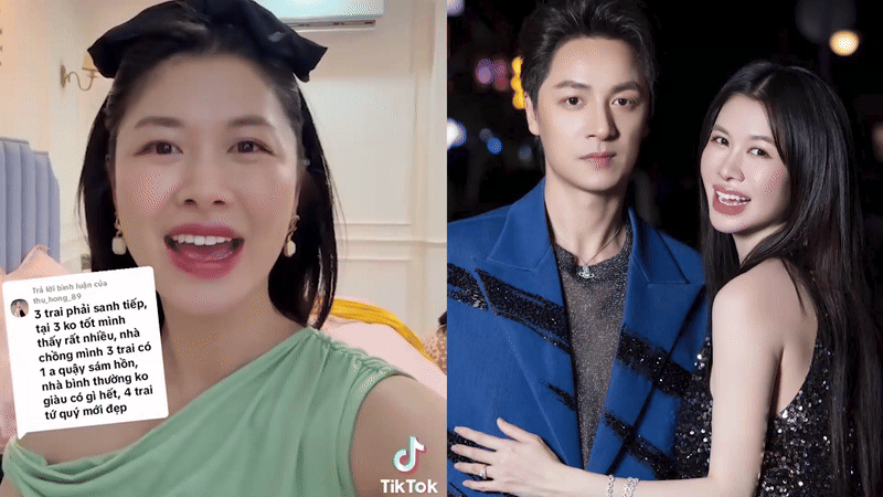 Bị nói đẻ 3 con trai không tốt, vợ sao nam Vbiz nói gì?- Ảnh 1. Bị nói đẻ 3 con trai không tốt, vợ sao nam Vbiz nói gì?- Ảnh 1.