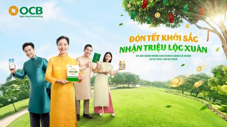 Đón Tết khởi sắc - Nhận triệu lộc xuân từ OCB- Ảnh 1.