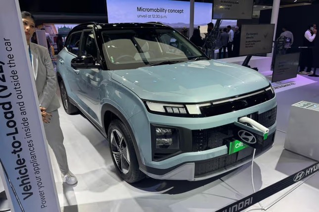 Cận cảnh Hyundai Creta bản thuần điện- Ảnh 2.