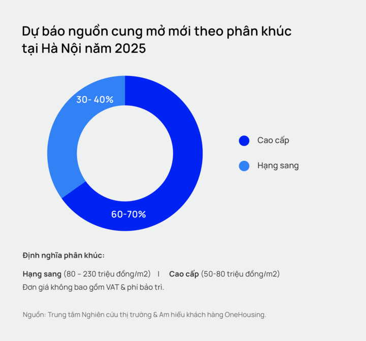 Dự đoán Hà Nội và TP.HCM cạn kiệt căn hộ dưới 50 triệu đồng/m2 vào năm 2025- Ảnh 1.