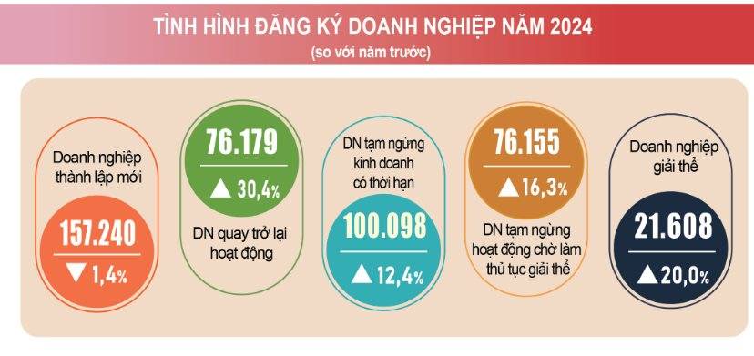 Tin vui: Cả nước có 76,2 nghìn doanh nghiệp "hồi sinh" trở lại hoạt động trong quý 4, tăng 30,4% cùng kỳ năm 2023- Ảnh 2.