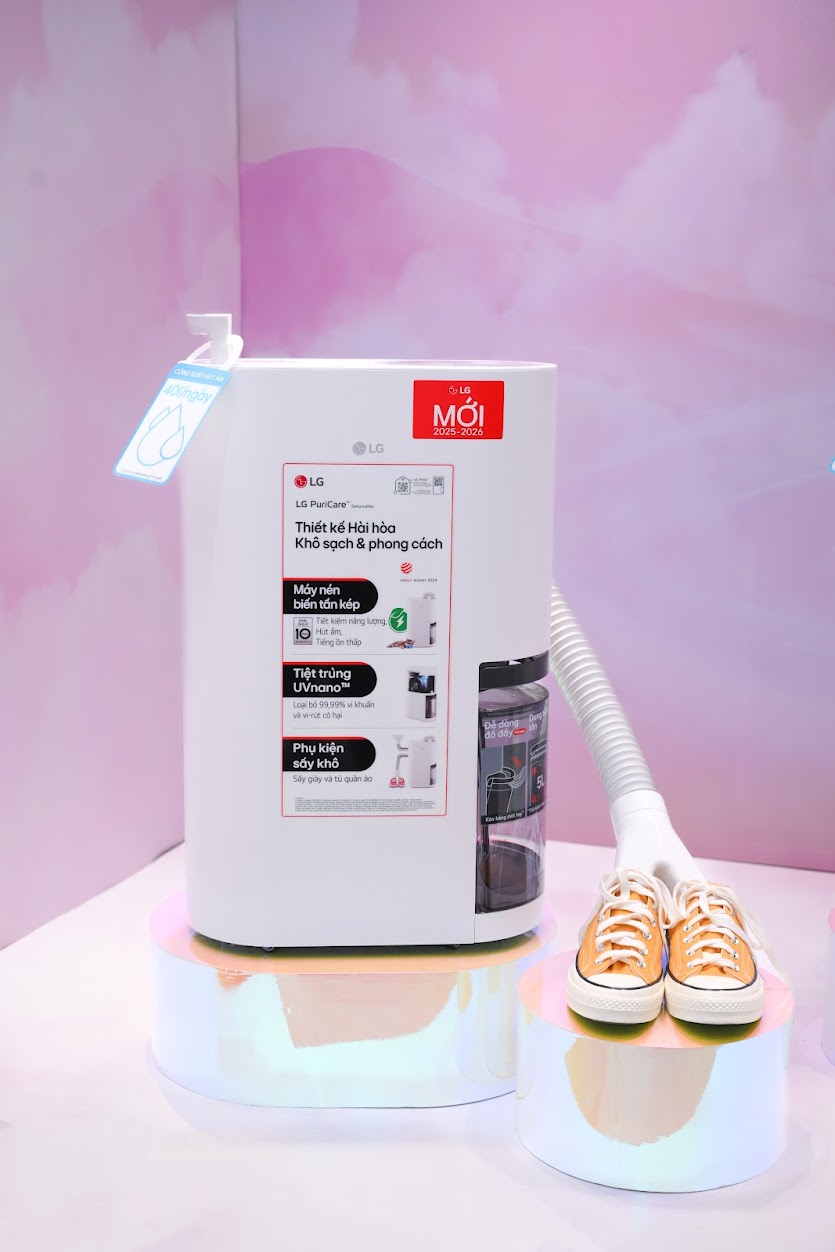 Bộ đôi thiết bị mới chăm sóc không khí nhà LG: máy lọc không khí tích hợp loa và máy hút ẩm công suất lớn - Ảnh 3.