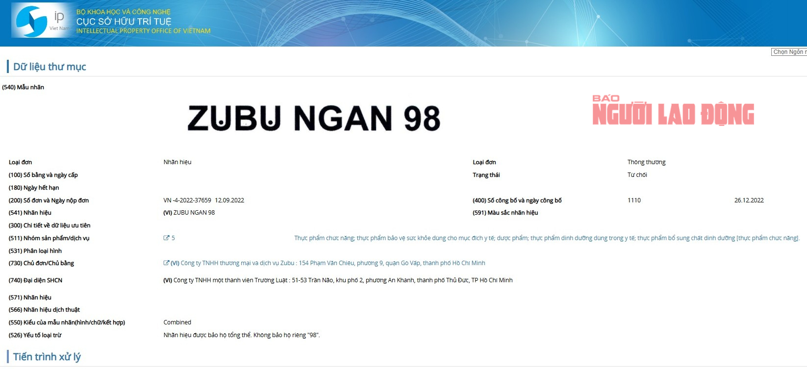 Logo "ZUBU" của Ngân 98 đã bị từ chối bảo hộ - Ảnh 3.