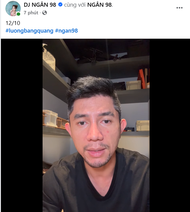 Ca sĩ Lương Bằng Quang bất ngờ khóc và tiết lộ những lời cuối cùng của Ngân 98 trước khi bị bắt- Ảnh 1. Ca sĩ Lương Bằng Quang bất ngờ khóc và tiết lộ những lời cuối cùng của Ngân 98 trước khi bị bắt- Ảnh 1.