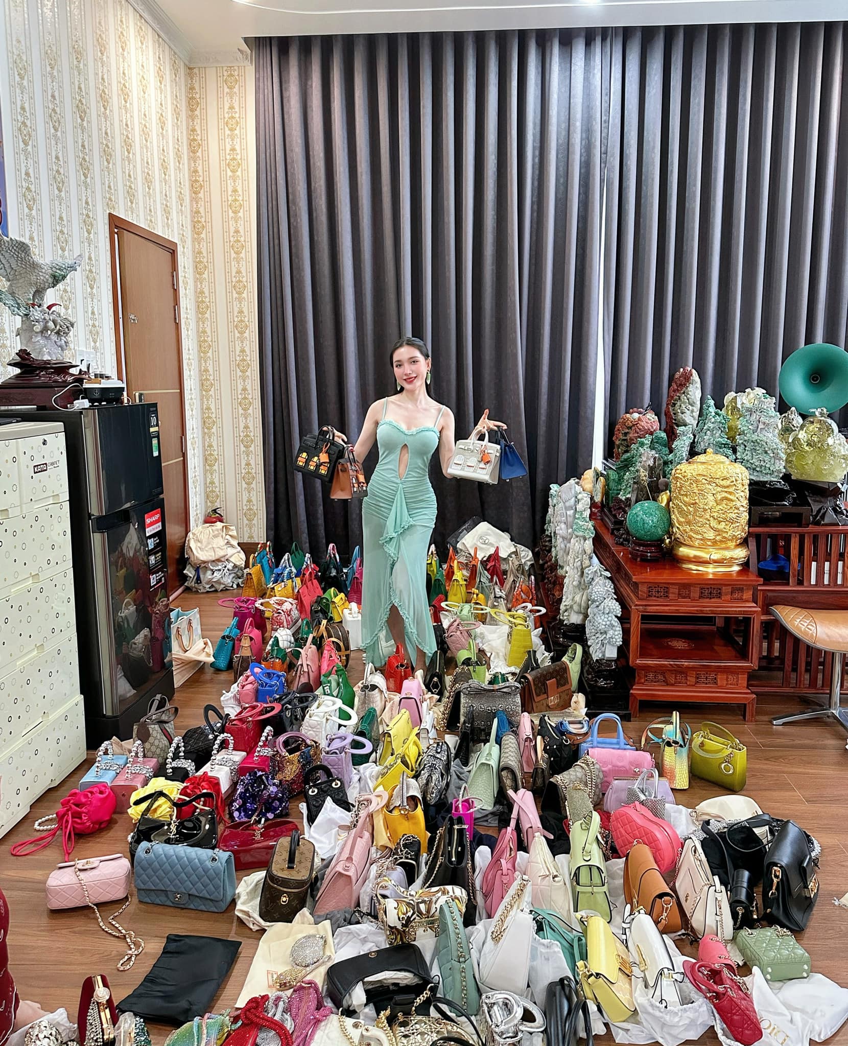 Sự thật về 40 chiếc túi Hermès trông "dại" của Ngân Collagen Cần Thơ - Ảnh 1. Sự thật về 40 chiếc túi Hermès trông "dại" của Ngân Collagen Cần Thơ - Ảnh 1.