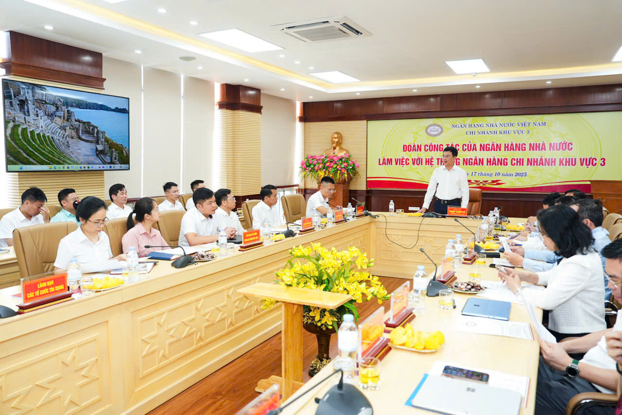Phó Thống đốc Phạm Thanh Hà làm việc với hệ thống ngân hàng khu vực 3 - Ảnh 1.