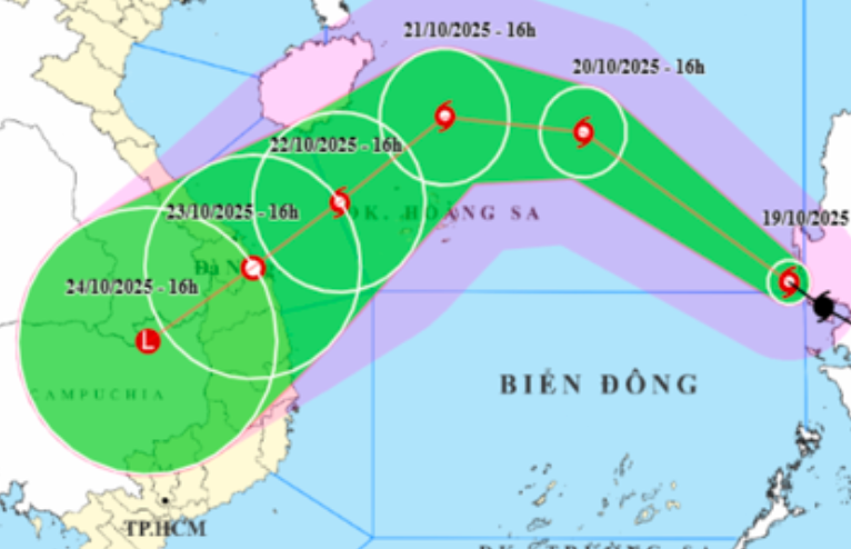 Bão Fengshen Thần gió vào Biển Đông , có thể mạnh lên cấp 11 , giật cấp 13 - Ảnh 1.