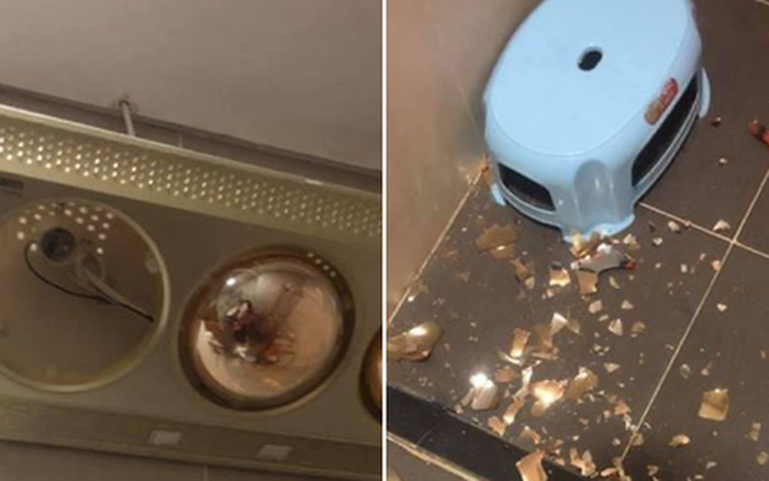 Đèn sưởi trong nhà tắm bốc cháy: Người mẹ tá hỏa ôm con chạy thoát, nhanh trí làm 1 việc ngay lập tức- Ảnh 4. Đèn sưởi trong nhà tắm bốc cháy: Người mẹ tá hỏa ôm con chạy thoát, nhanh trí làm 1 việc ngay lập tức- Ảnh 4.