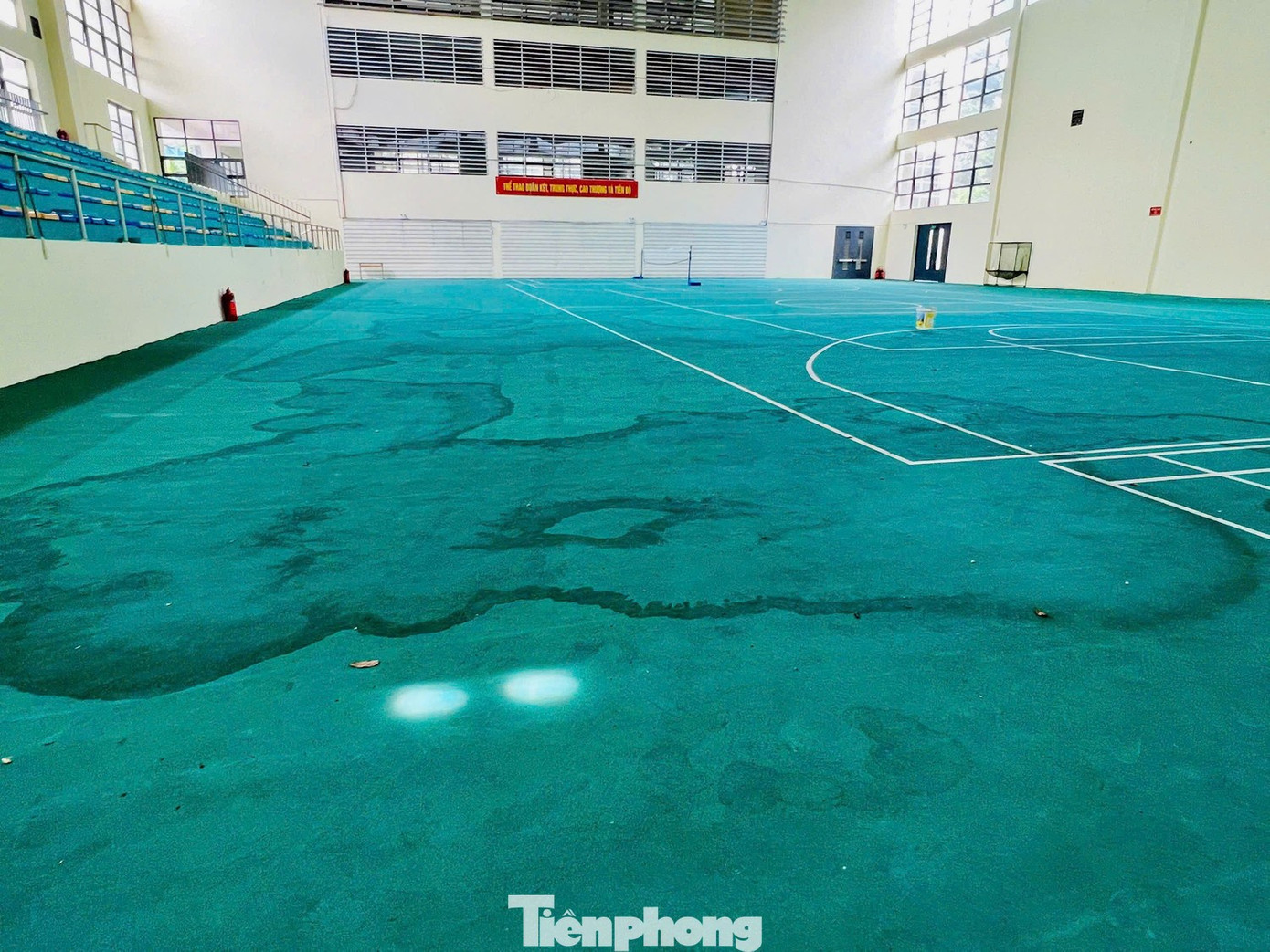 Trường chuyên Amsterdam vừa cải tạo đã thấm dột, rơi đá ốp: Chủ đầu tư nói gì?- Ảnh 2.