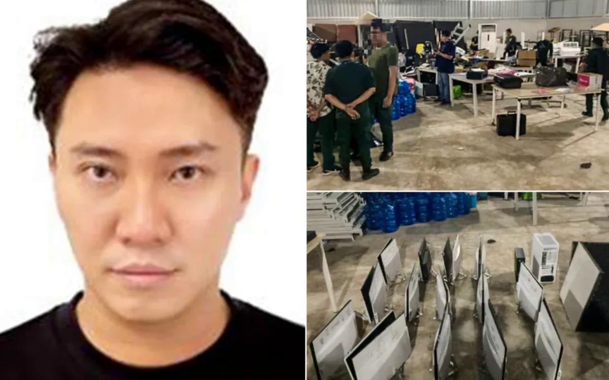 Ng Wei Liang (trái) - công dân Singapore - bị cáo buộc cầm đầu một băng nhóm điều hành đường dây lừa đảo quy mô lớn ở Campuchia (Ảnh: Cảnh sát Singapore)