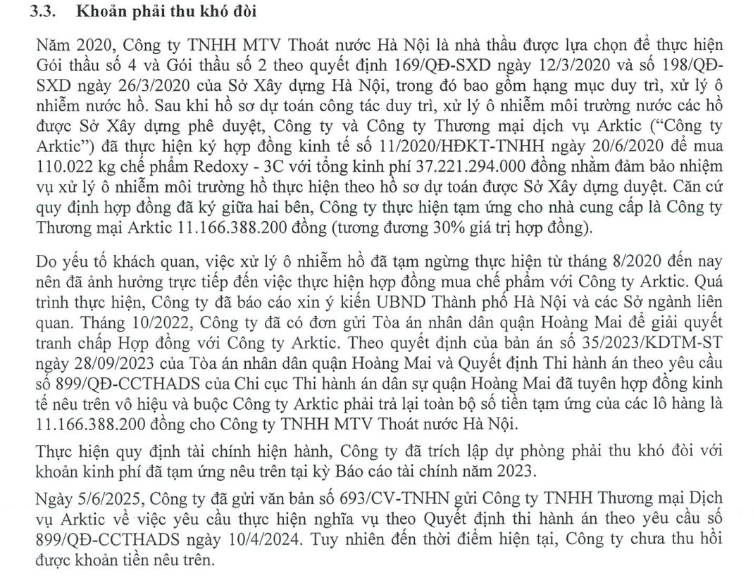 Công ty Thoát nước Hà Nội: Doanh thu nửa đầu năm gần 450 tỷ, lợi nhuận tăng 14%- Ảnh 3.