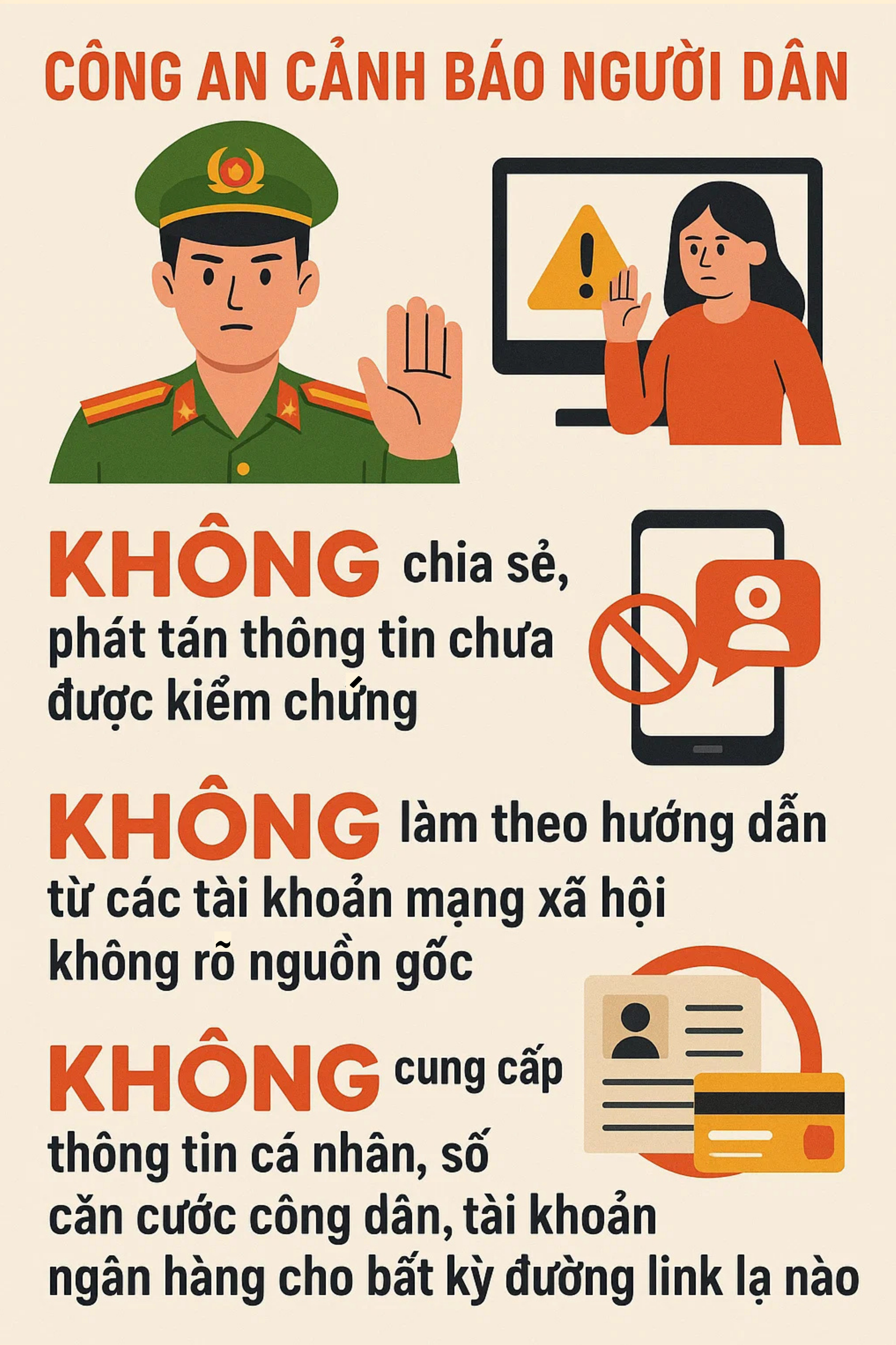 Công an cảnh báo khẩn về thông tin Công an cảnh báo khẩn về thông tin