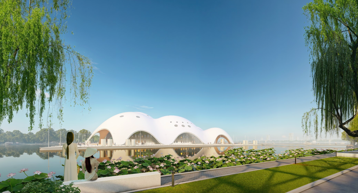 Phối cảnh độc đáo của nhà hát Opera rộng gần 20ha giáp hồ Tây Phối cảnh độc đáo của nhà hát Opera rộng gần 20ha giáp hồ Tây