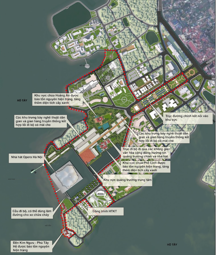 Phối cảnh độc đáo của nhà hát Opera rộng gần 20ha giáp hồ Tây Phối cảnh độc đáo của nhà hát Opera rộng gần 20ha giáp hồ Tây