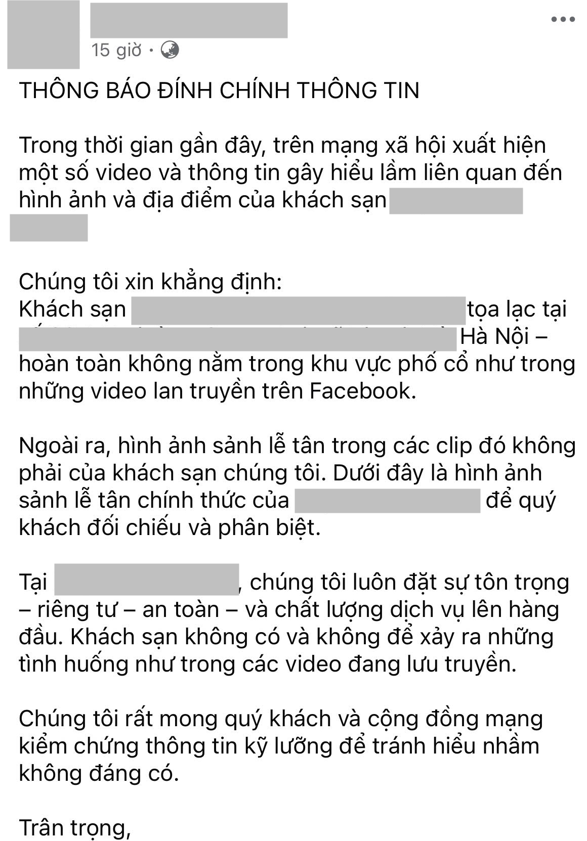 Các khách sạn ở Hà Nội lên tiếng khẩn- Ảnh 2.