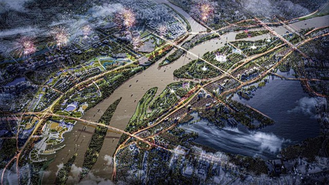 Siêu đại lộ cảnh quan sông Hồng 300.000 tỷ đồng, quy tụ nhiều “ông lớn” Đèo Cả - Văn Phú Invest, MIK Group, VPBank sắp đạt cột mốc then chốt - Ảnh 1.