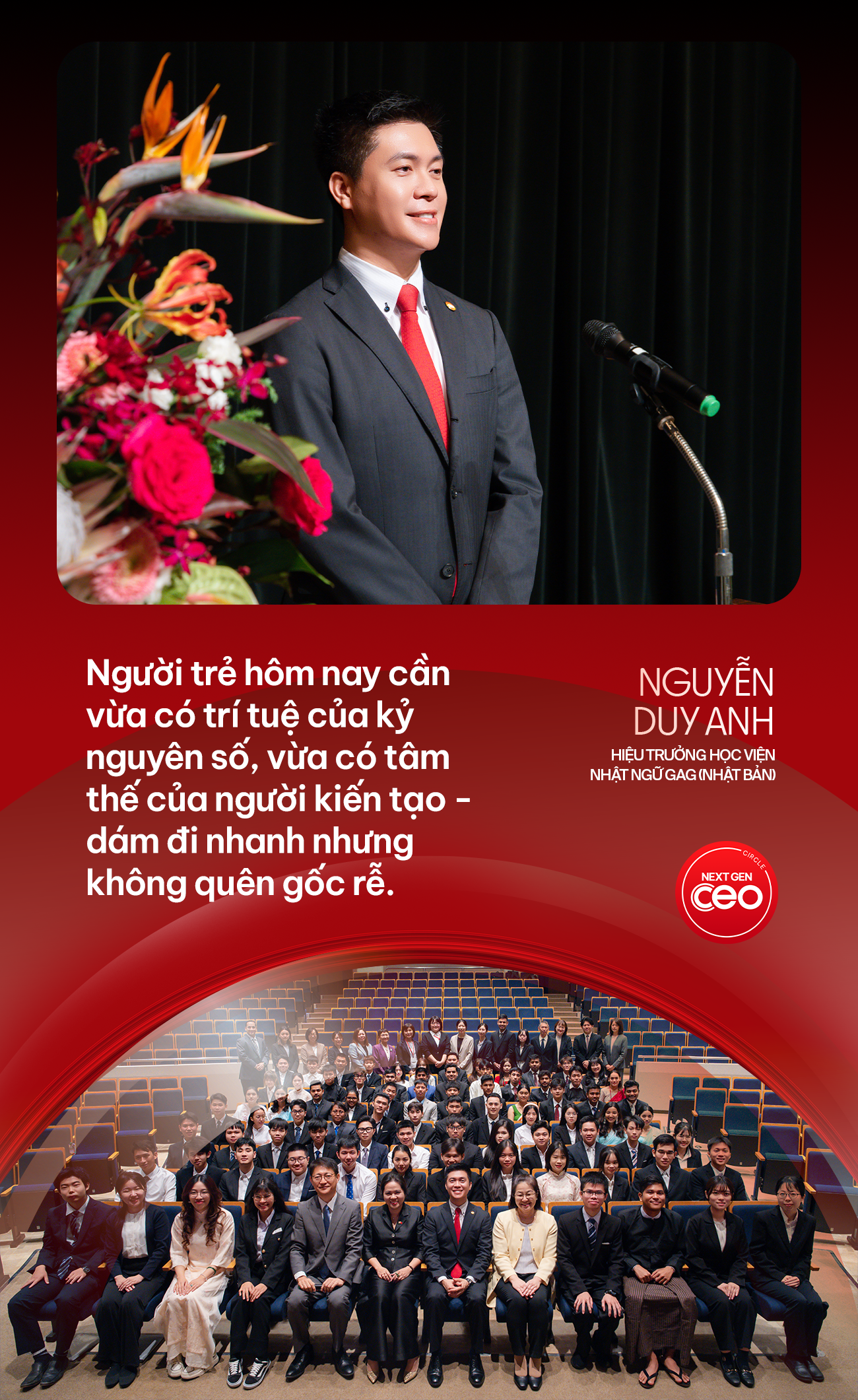 Hiệu trưởng Học viện Nhật ngữ GAG (Nhật Bản) Nguyễn Duy Anh: Tôi kỳ vọng thế hệ lãnh đạo trẻ mang tinh thần toàn cầu nhưng trái tim Việt Nam- Ảnh 2.