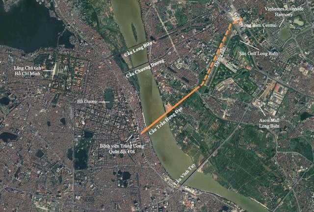 Sau hơn 1 tháng khởi công "siêu" cầu vượt sông Hồng 16.200 tỷ đồng nối khu phố cổ với Long Biên, giá bất động sản xung quanh có sóng - Ảnh 1.