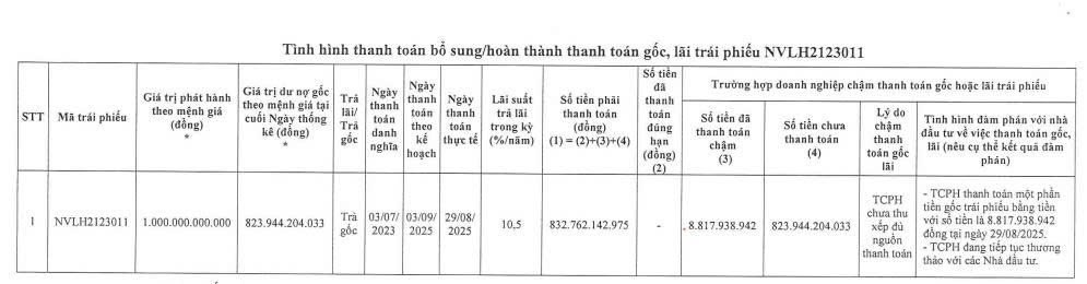 Novaland ‘khất nợ’ gần 824 tỷ đồng gốc trái phiếu - Ảnh 2.