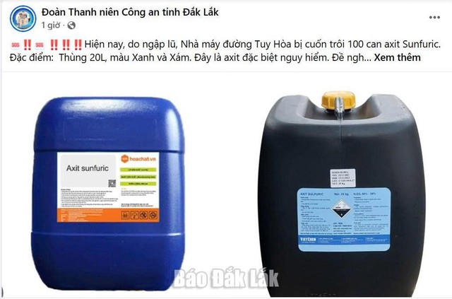 100 can axit sunfuric bị lũ cuốn trôi: Thao tác sai dễ gây thảm họa, chuyên gia cảnh báo cách thoát hiểm- Ảnh 1. 100 can axit sunfuric bị lũ cuốn trôi: Thao tác sai dễ gây thảm họa, chuyên gia cảnh báo cách thoát hiểm- Ảnh 1.
