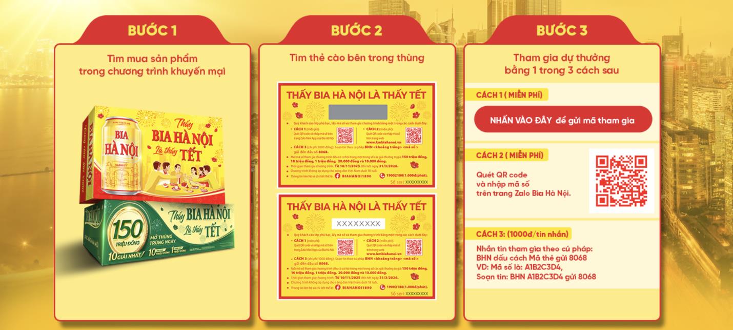 Mở triệu lộc vàng đón Tết sung túc cùng Bia Hà Nội Tết 2026 - Ảnh 1. Mở triệu lộc vàng đón Tết sung túc cùng Bia Hà Nội Tết 2026 - Ảnh 1.