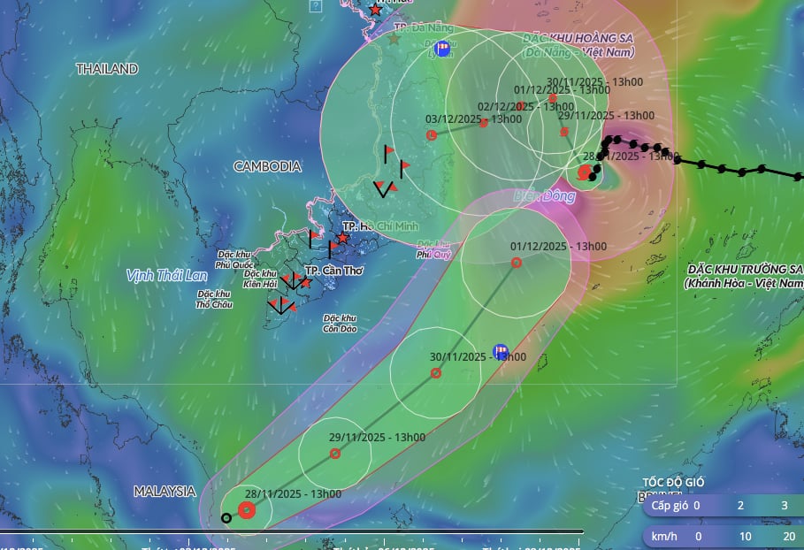 Xuất hiện áp thấp nhiệt đới giật cấp 9 hướng vào Nam Biển Đông, bão số 15 luẩn quẩn đổi hướng - Ảnh 1.