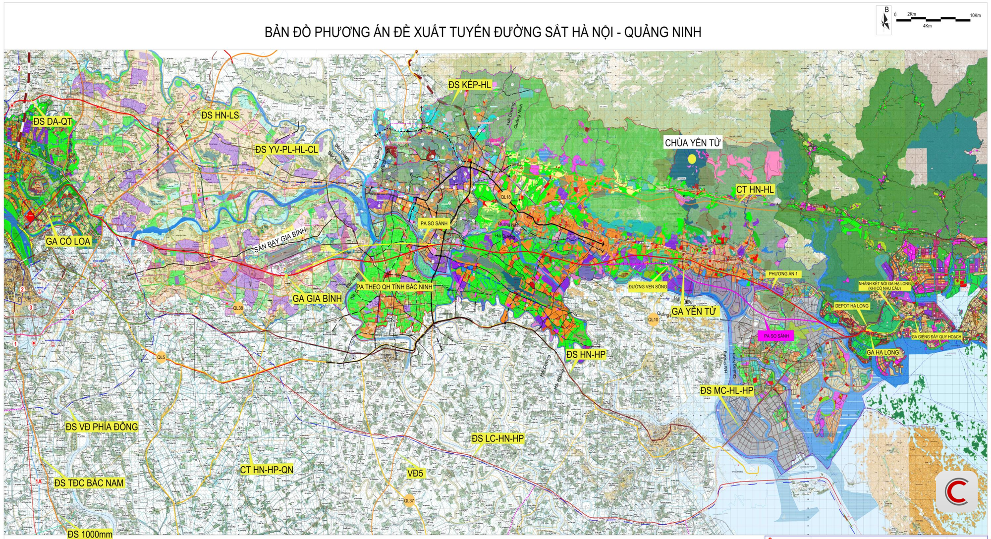 Chi tiết bản đồ và vị trí 4 nhà ga quan trọng của tuyến đường sắt Hà Nội - Quảng Ninh do VinSpeed triển khai - Ảnh 1.