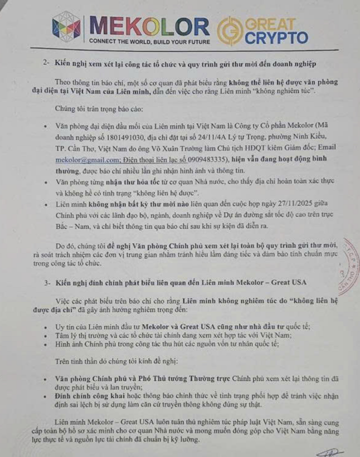 Công ty Mekolor cam kết đầu tư 100 tỷ USD vào dự án đường sắt cao tốc Bắc - Nam - Ảnh 2. Công ty Mekolor cam kết đầu tư 100 tỷ USD vào dự án đường sắt cao tốc Bắc - Nam - Ảnh 2.
