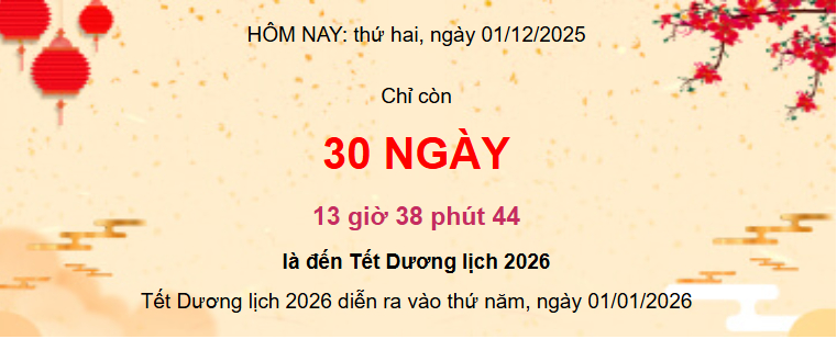 Lịch nghỉ Tết Dương lịch 2026 và những Điều cần biết cho người lao động - Ảnh 1. Lịch nghỉ Tết Dương lịch 2026 và những Điều cần biết cho người lao động - Ảnh 1.