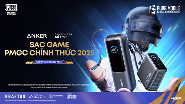 Anker hợp tác PUBG MOBILE mang công nghệ sạc thông minh vào PMGC 2025 - Ảnh 1. Anker hợp tác PUBG MOBILE mang công nghệ sạc thông minh vào PMGC 2025 - Ảnh 1.