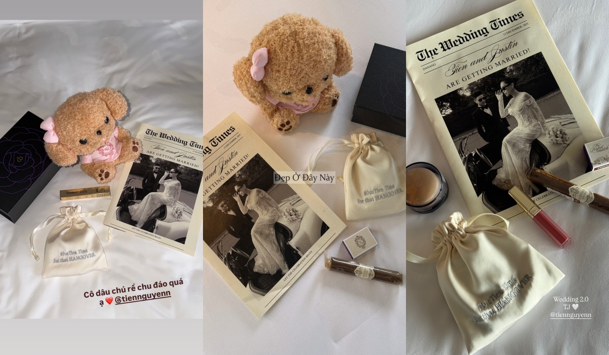 Chu đáo như vợ chồng hào môn Tiên Nguyễn: Chuẩn bị set quà chục triệu, với 2 thứ đặc biệt cho khách mời- Ảnh 3. Chu đáo như vợ chồng hào môn Tiên Nguyễn: Chuẩn bị set quà chục triệu, với 2 thứ đặc biệt cho khách mời- Ảnh 3.