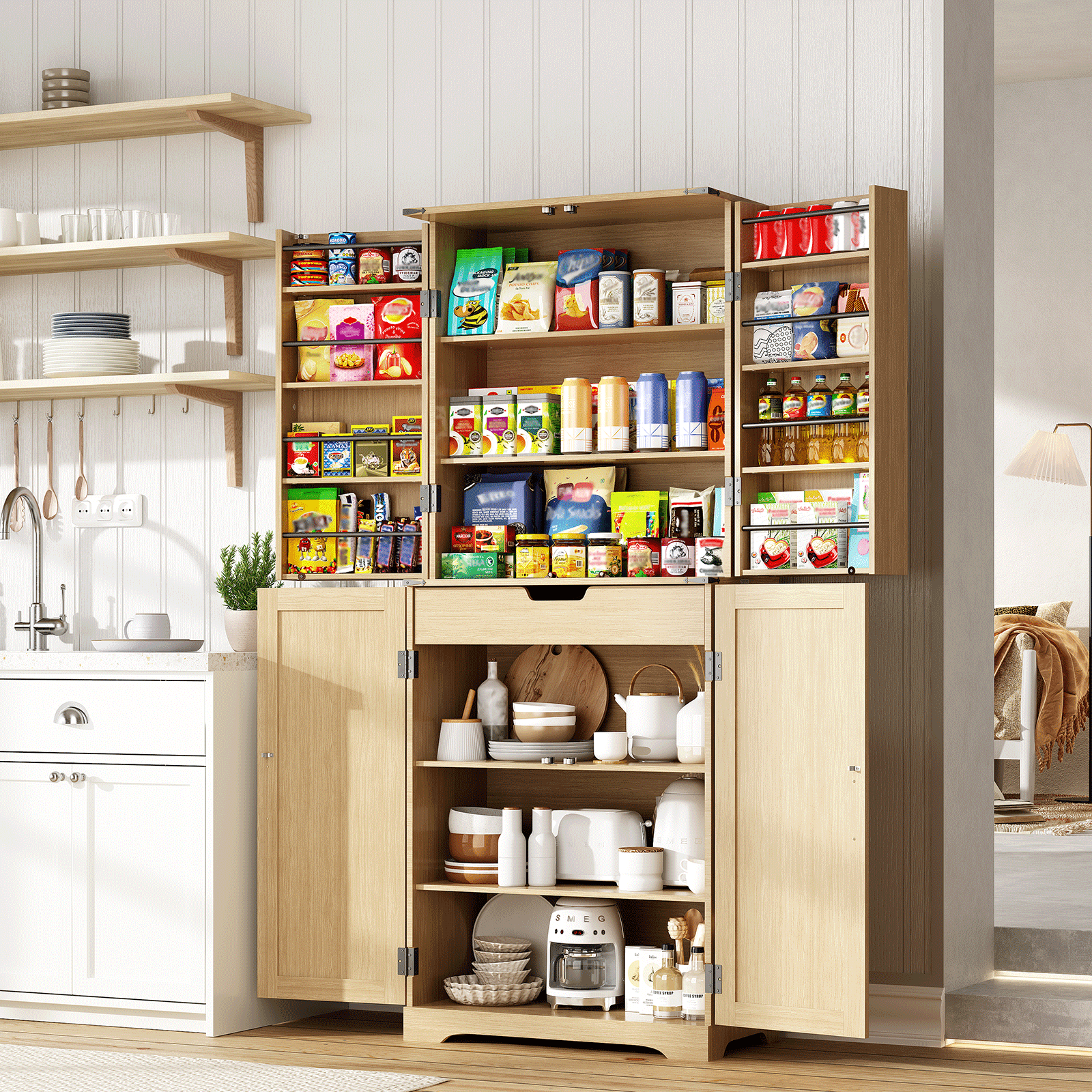 Thiết kế bếp không tủ treo tường: Khám phá không gian bếp thoáng đãng và hiện đại - Ảnh 5. Thiết kế bếp không tủ treo tường: Khám phá không gian bếp thoáng đãng và hiện đại - Ảnh 5.