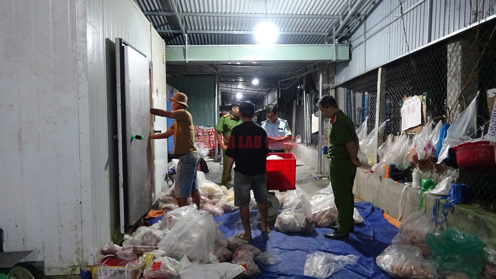 Đột kích kho đông lạnh Tây Ninh phát hiện 15 tấn thịt không rõ nguồn gốc - Ảnh 3. Đột kích kho đông lạnh Tây Ninh phát hiện 15 tấn thịt không rõ nguồn gốc - Ảnh 3.