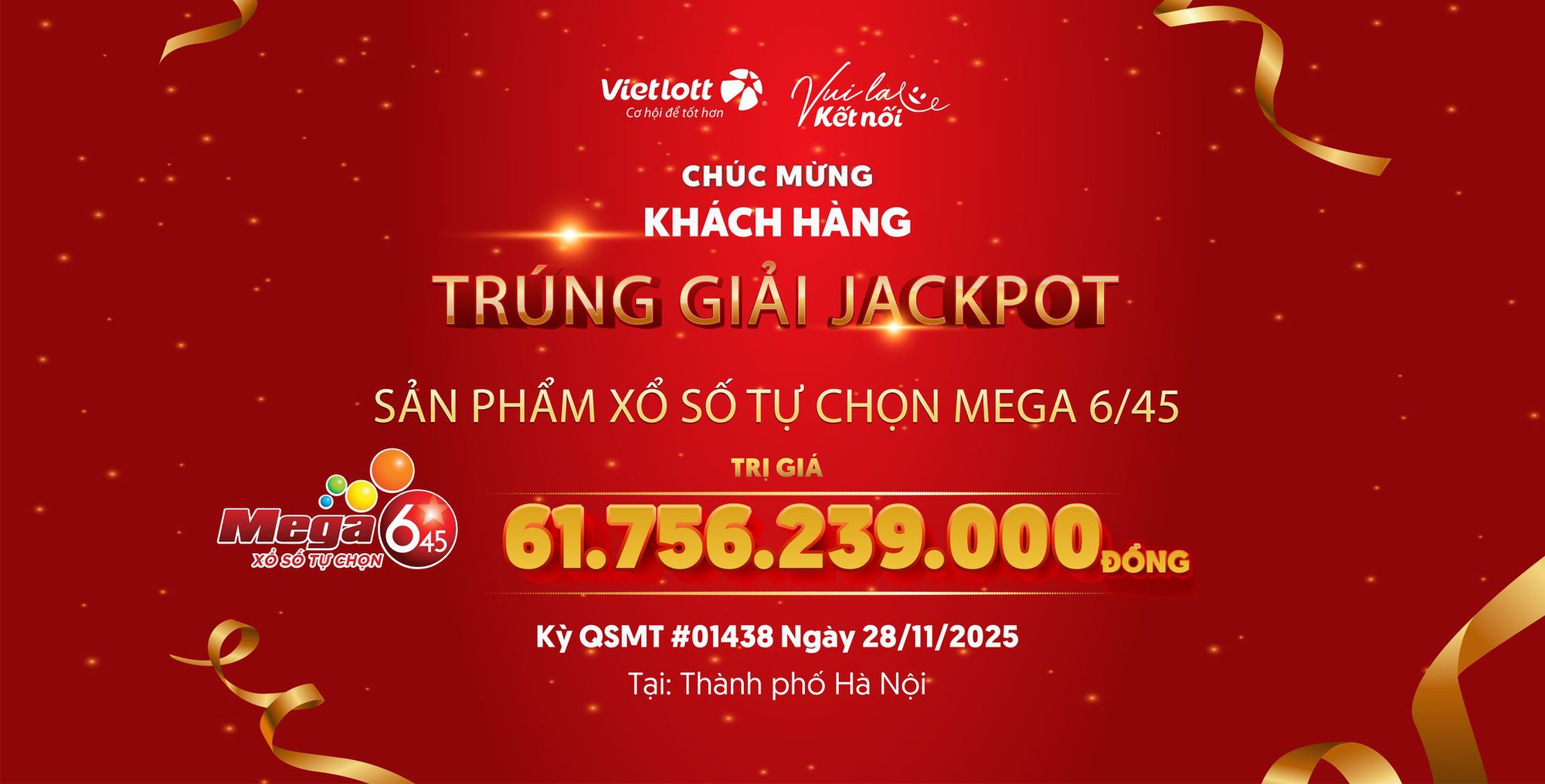 Một khách hàng tại Hà Nội vừa trúng Vietlott hơn 61 tỷ đồng- Ảnh 1. Một khách hàng tại Hà Nội vừa trúng Vietlott hơn 61 tỷ đồng- Ảnh 1.