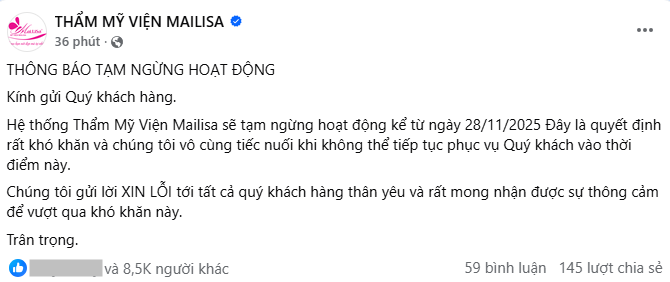Thẩm mỹ viện Mailisa ngừng hoạt động hàng trăm nhân viên làm thủ tục nghỉ việc - Ảnh 1. Thẩm mỹ viện Mailisa ngừng hoạt động hàng trăm nhân viên làm thủ tục nghỉ việc - Ảnh 1.