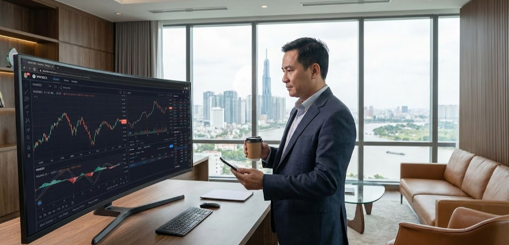 Chứng khoán ngày 3 - 12: VN - Index bứt phá mạnh mẽ nhờ cổ phiếu ngân hàng vua - Ảnh 1. Chứng khoán ngày 3 - 12: VN - Index bứt phá mạnh mẽ nhờ cổ phiếu ngân hàng vua - Ảnh 1.