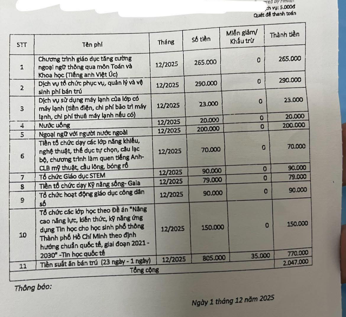 Bà mẹ TP . HCM than học phí trường công quá cao , phụ huynh bàn luận bất ngờ - Ảnh 1.