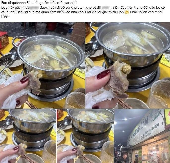 Quán bò nhúng dấm Hà Nội bị tố có dòi , quản lý phản bác và dừng hoạt động - Ảnh 1. Quán bò nhúng dấm Hà Nội bị tố có dòi , quản lý phản bác và dừng hoạt động - Ảnh 1.