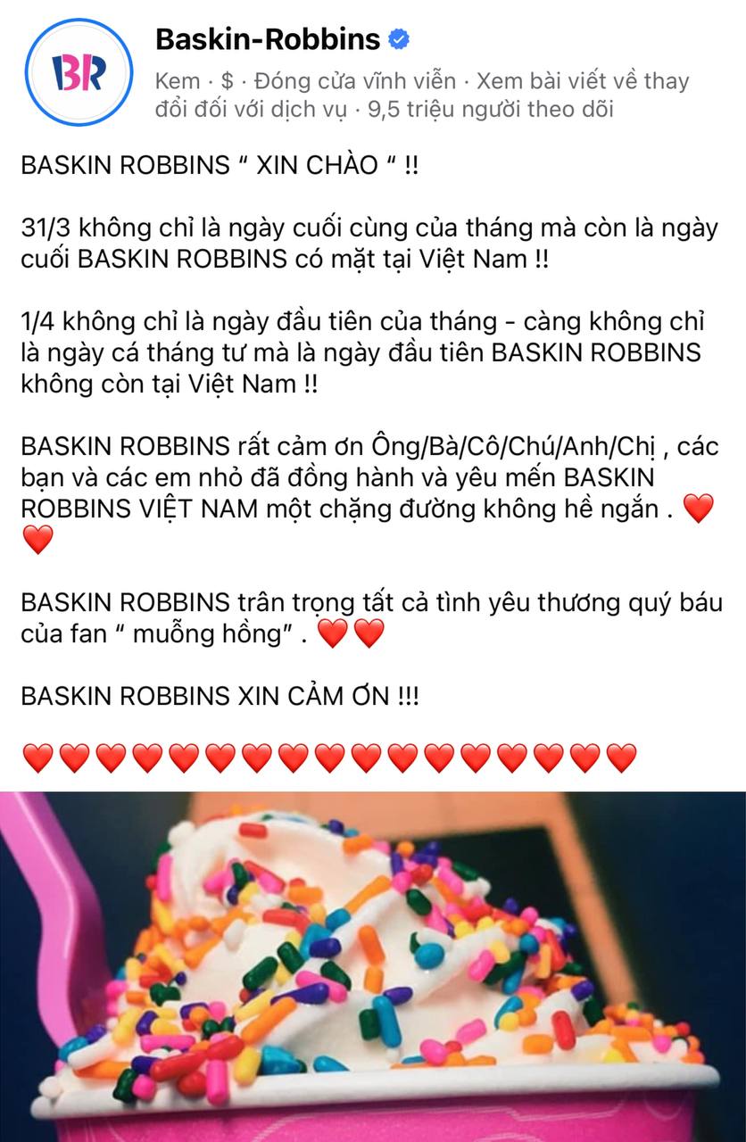 Sự thật về cú ngã ngựa của Baskin Robbins tại Việt Nam: Biểu tượng kem Mỹ sang chảnh - Ảnh 1. Sự thật về cú ngã ngựa của Baskin Robbins tại Việt Nam: Biểu tượng kem Mỹ sang chảnh - Ảnh 1.