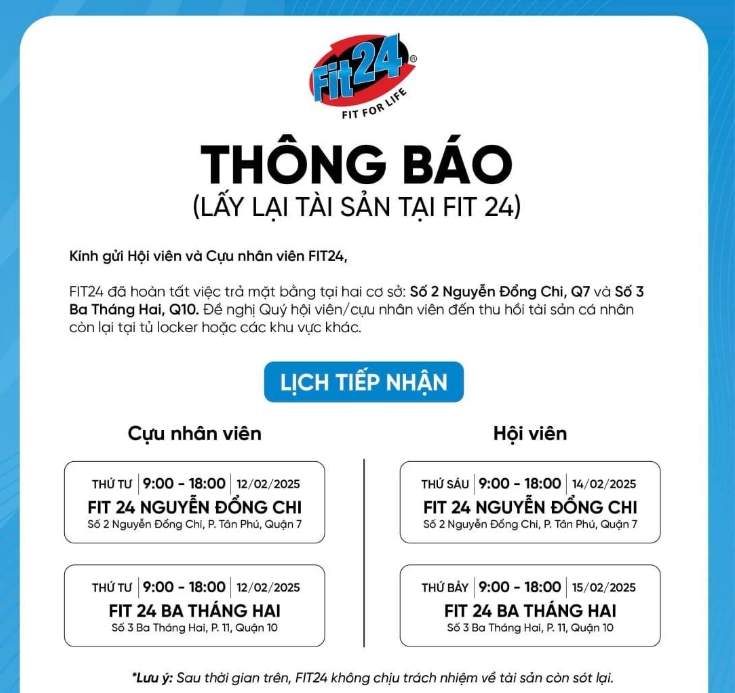 Diễn biến mới nhất vụ chuỗi phòng tập gym Fit24 khiến nhiều người bức xúc- Ảnh 1.